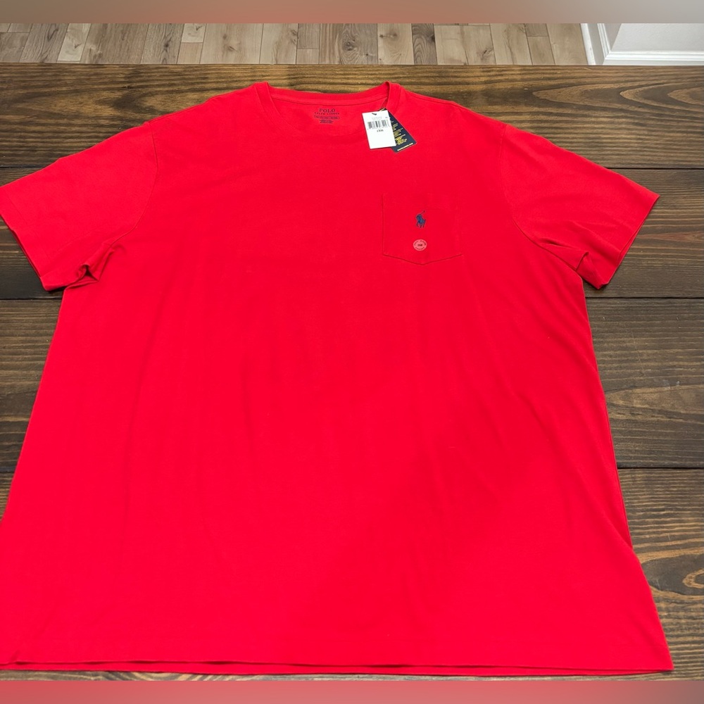 Polo by Ralph Lauren Bright Red 2XB Tee NWT